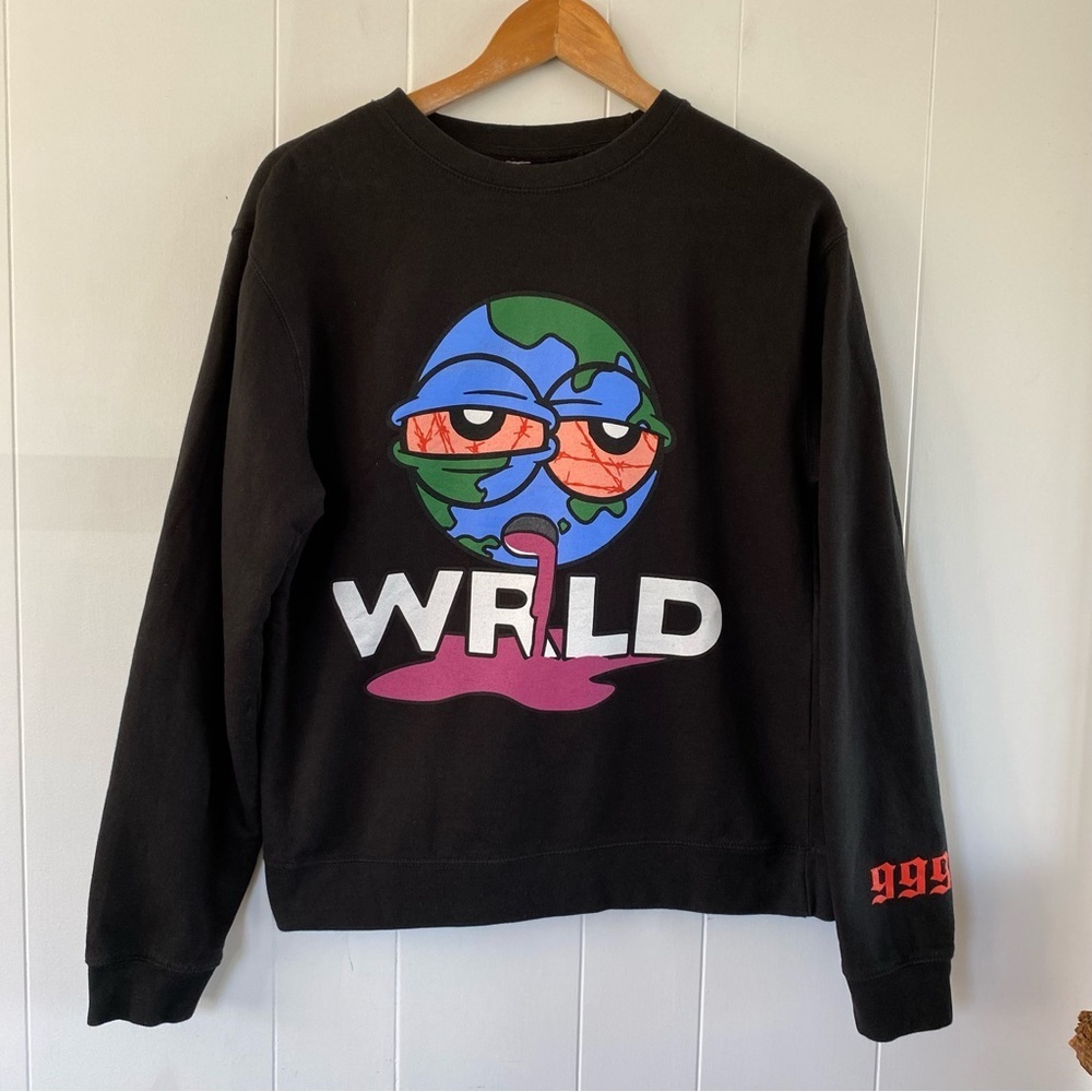 999 Club Unisex Adults Juice Wrld "Wasted" Crewneck Sweatshirt AS9 Black Earth